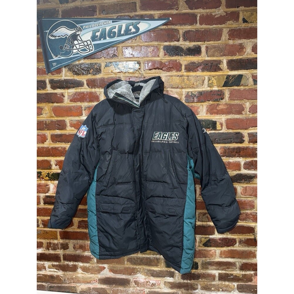 Vintage PHILADELPHIA EAGLES Reebok Parka Coat, Men’s Large